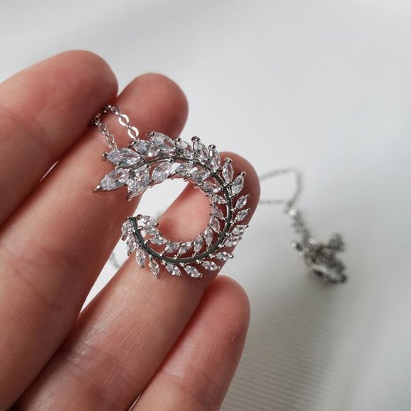 Sterling Silver Earrings Pendant Necklace Set - Picture 6 of 14